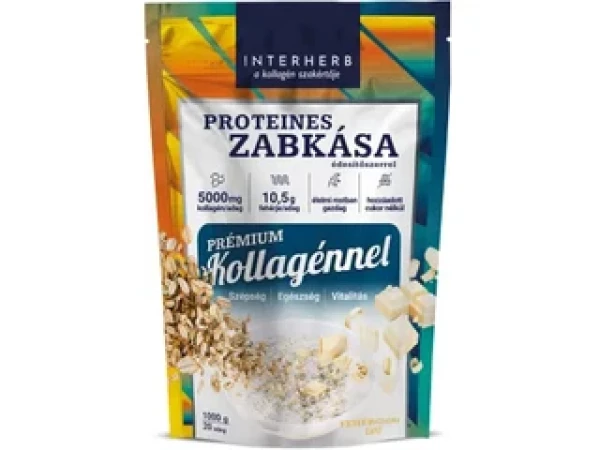 Interherb Proteines Zabkása Prémium kollagénnel (Fehércsoki ízű) 1000g