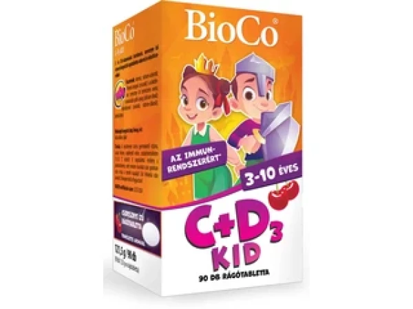 BioCo C+D3 KID cseresznye ízű rágótabletta 90db