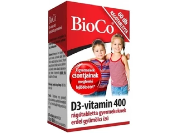 BioCo D3-400 gyerek rágótabletta 60db (2024.12.31)