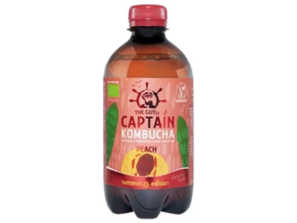 Kombucha Élőflórás ital őszibarackos BIO 400 ml