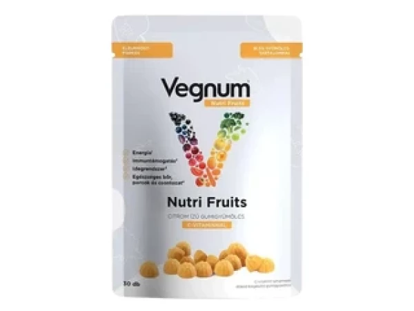 Vegnum Nutri Fruits C-vitamin gumivitamin lemon 30 db