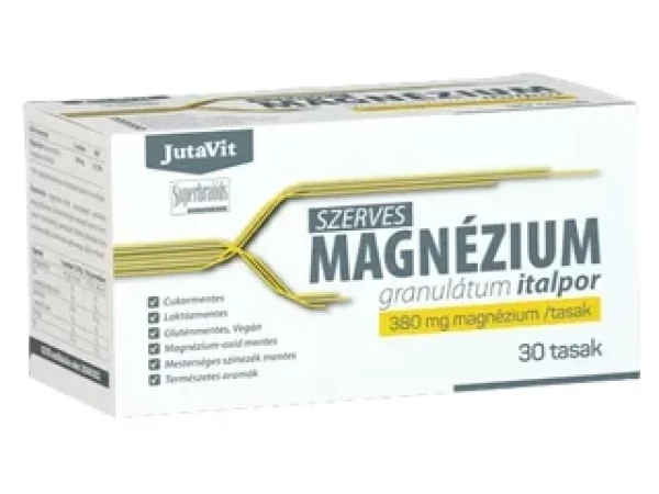 Jutavit Szerves Magnézium granulátum italpor 380 mg/ tasak 30 db