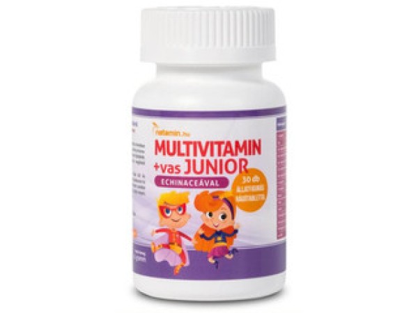 Netamin Multivitamin+vas JUNIOR rágótabletta Echinaceával 30db (2024.11.01)