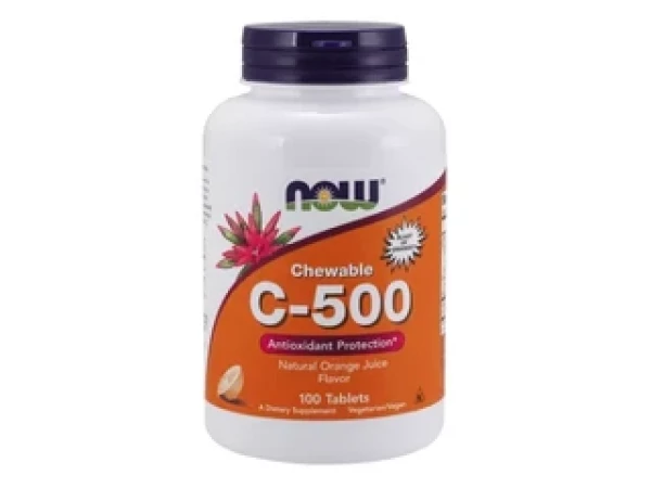 NOW C-vitamin 500mg Narancs rágótabletta 100db