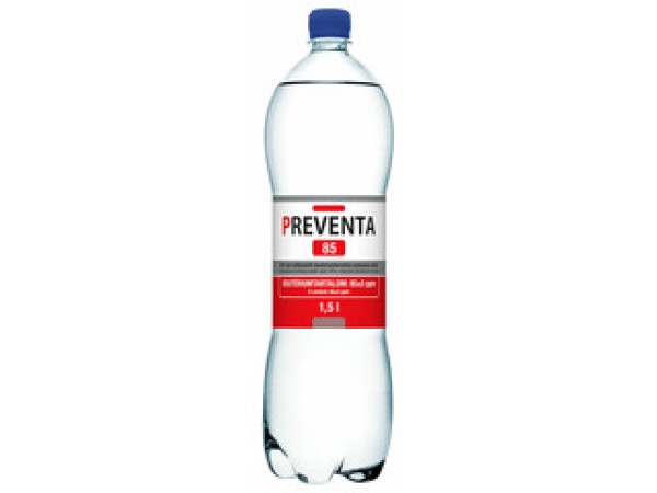 Preventa 85 csökkentett deutérium víz  szénsavas 1,5l