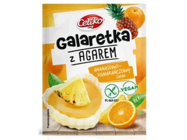 Celiko Gluténmentes tortazselé Agar-Agarral Ananász-Narancs 45g (2024.09.30)