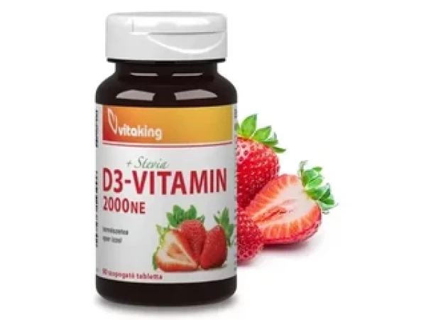 Vitaking epres D3-vitamin 2000 NE szopogató tabletta 90 db