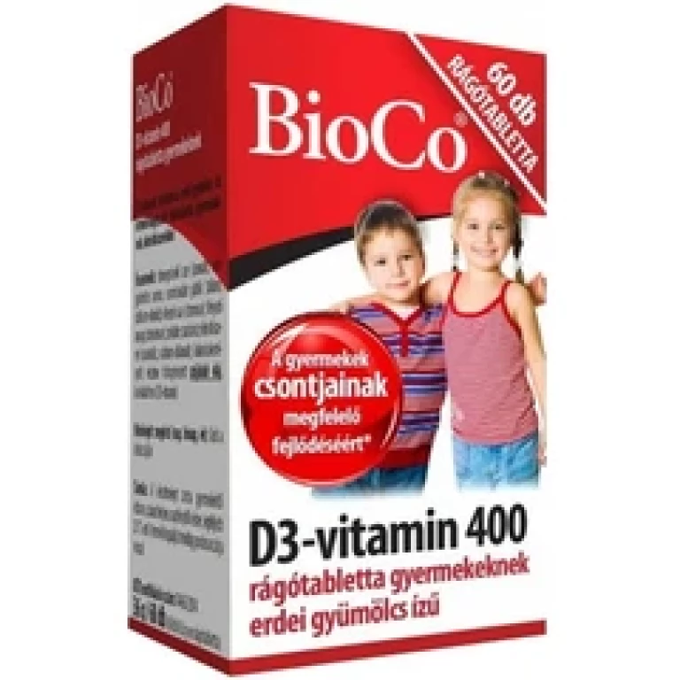 BioCo D3-400 gyerek rágótabletta 60db (2024.12.31)