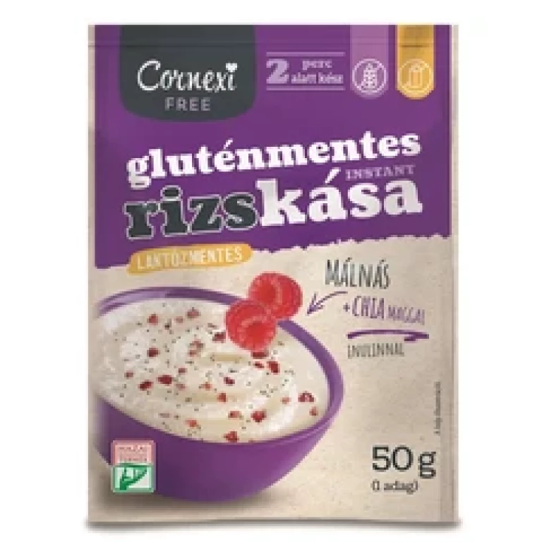 Cornexi Free Glutén- és laktózmentes, málnás rizskása chia maggal 50 g