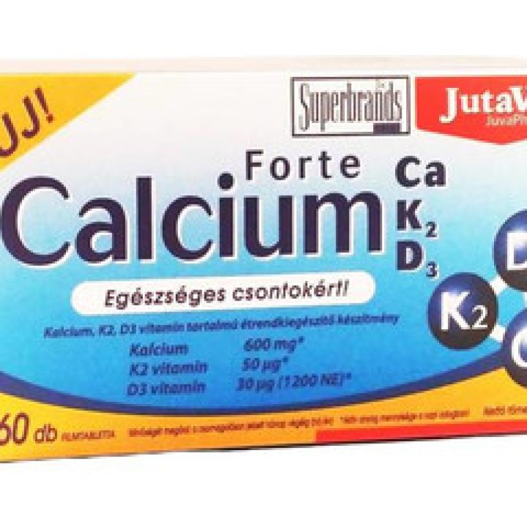 Jutavit Calcium Forte Ca/K2/D3 60 db Filmtabletta