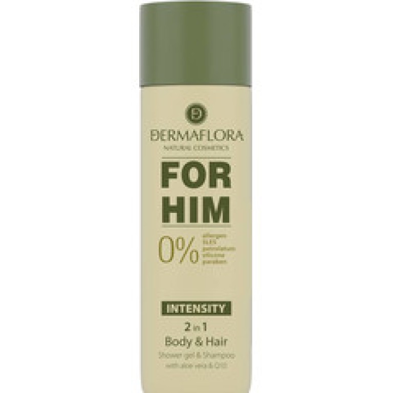 Dermaflora 0% For Him Intensity tusfürdő és sampon 200ml