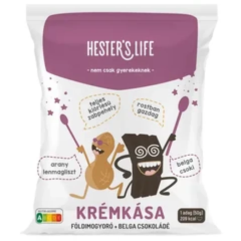 Hesters Life Földimogyorós-belga csokoládés krémkása 50g