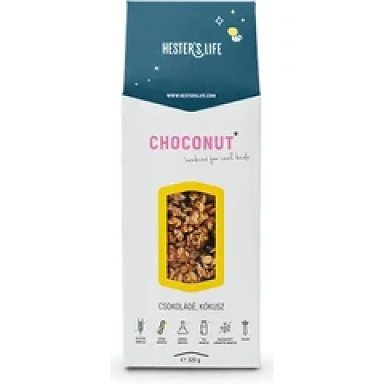 Hesters Life Choconut Cookies gabonapehely 320g - csokis-kókuszos