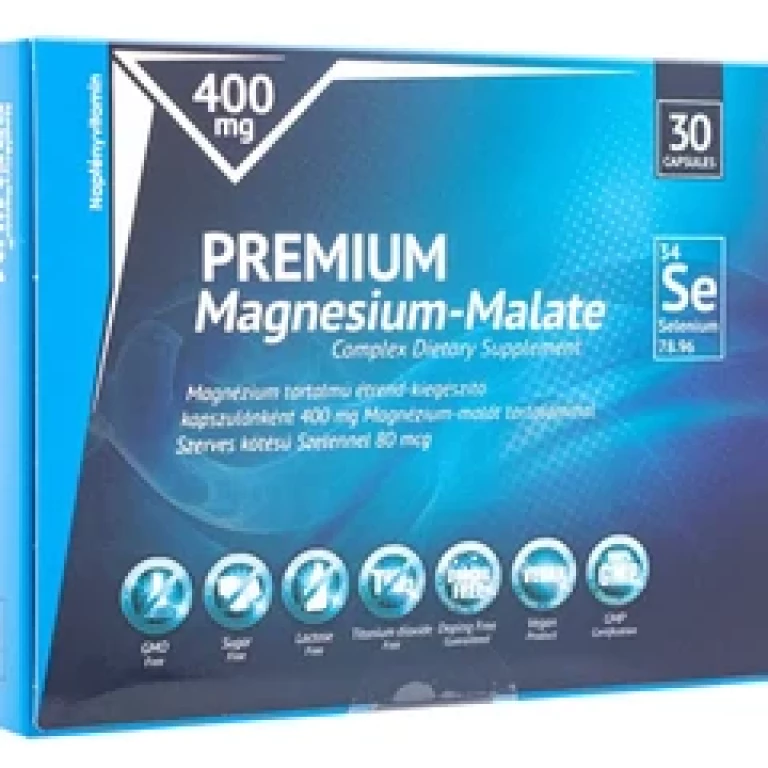 Napfényvitamin Prémium Magnézium-malát 400 mg szerves kötésű szelénnel 80 mcg 30db