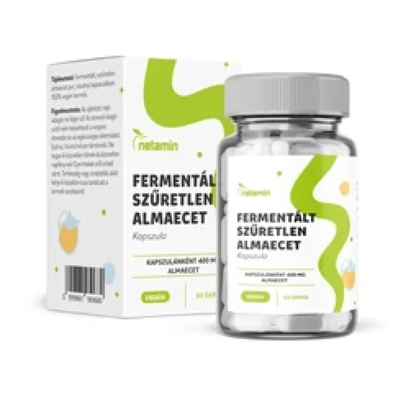 Netamin Fermentált Szűretlen Almaecet kapszula 400 mg 60 db