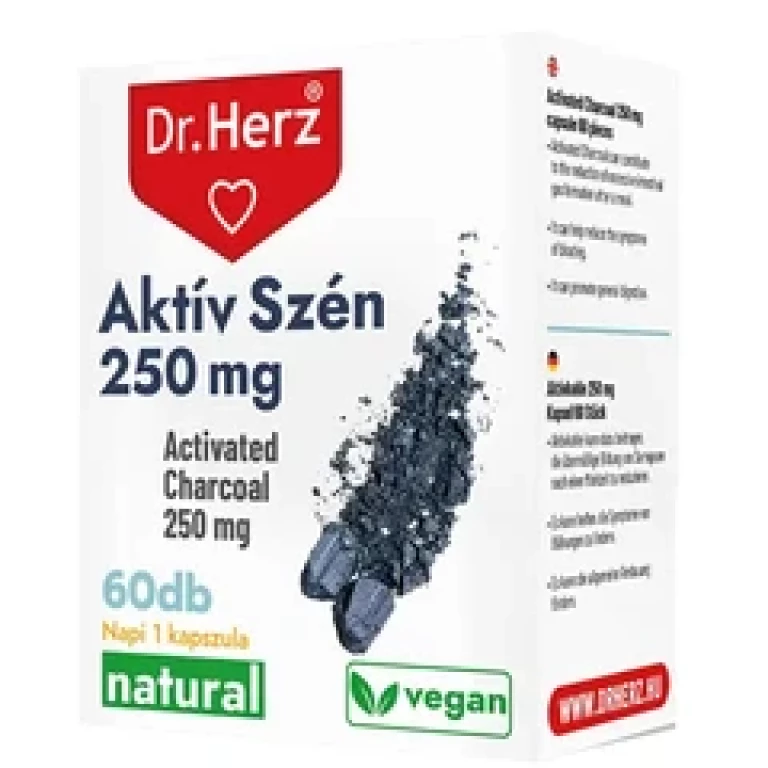 Dr.Herz Aktív Szén 250 mg 60 db kapszula