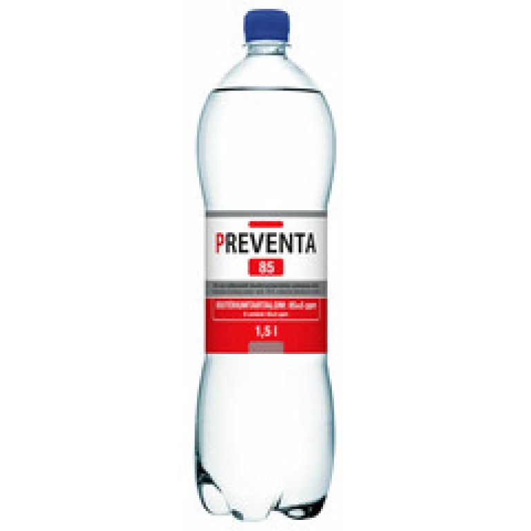 Preventa 85 csökkentett deutérium víz  szénsavas 1,5l