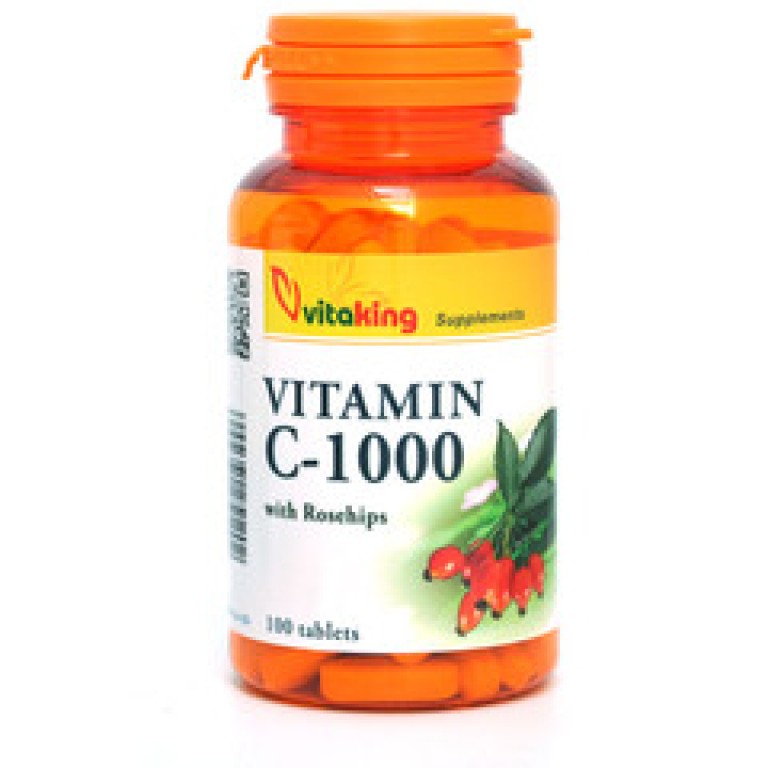 Vitaking C-vitamin 1000 mg Csipkebogyóval tabletta 100 db (2025.01.21)