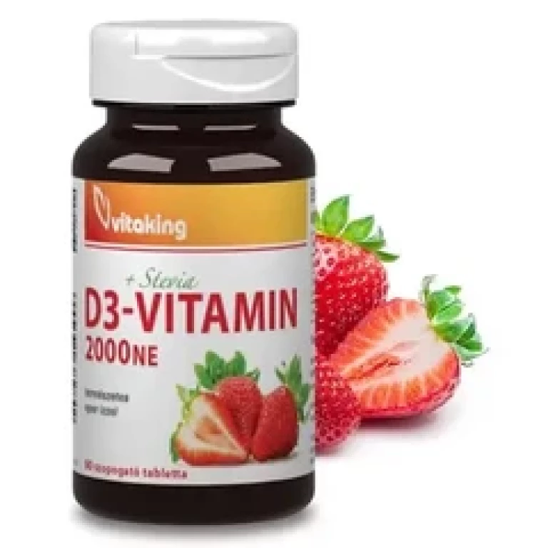 Vitaking epres D3-vitamin 2000 NE szopogató tabletta 90 db