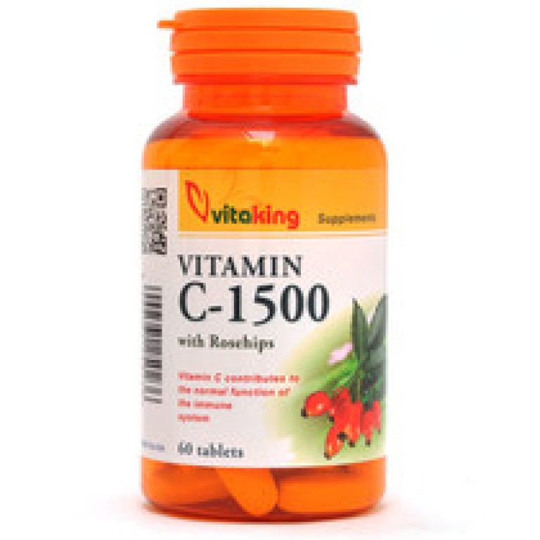 Vitaking C-vitamin Csipkebogyóval tabletta 60db 1500mg