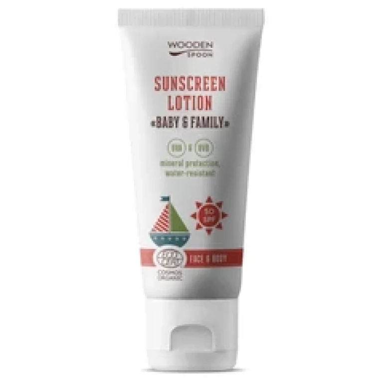 Wooden Spoon Bio naptej és testápoló SPF 50 100ml