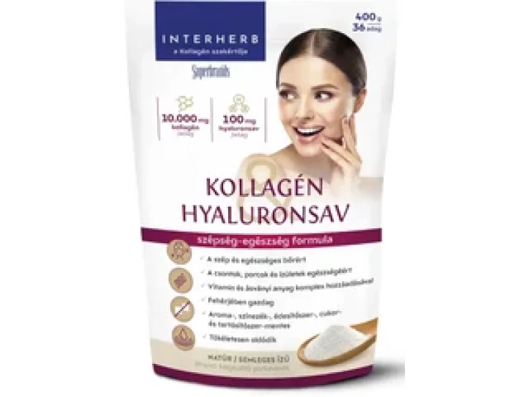 Interherb Kollagén&Hyaluronsav italpor Natúr 400 g