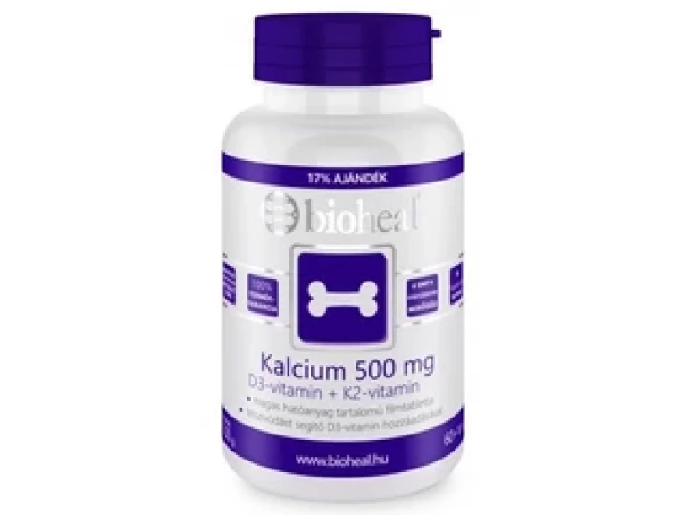 Bioheal Kalcium 500 mg + D3-vitamin+K2-vitamin tabletta 70 db