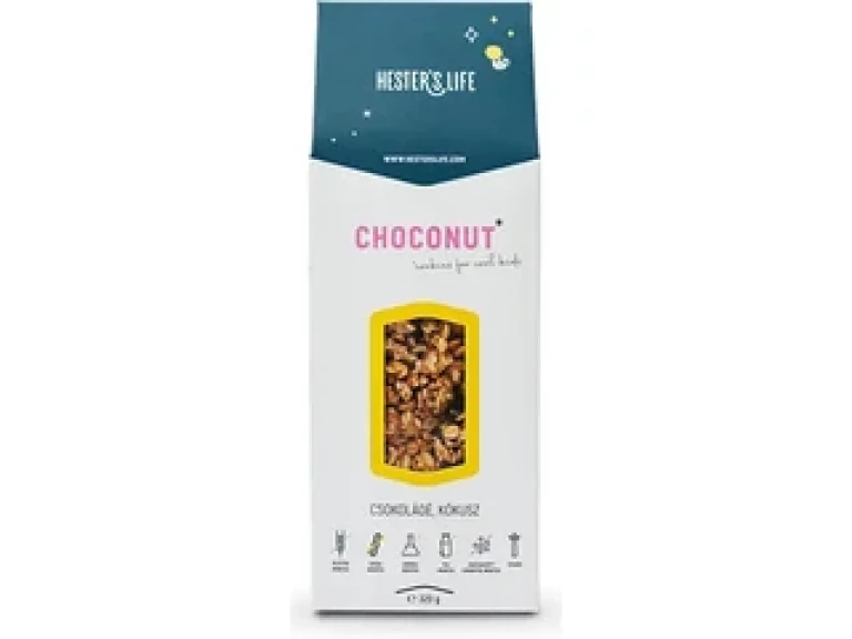 Hesters Life Choconut Cookies gabonapehely 320g - csokis-kókuszos