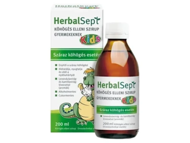 Dr. Theiss HerbalSept Köhögés elleni szirup gyermekeknek 200 ml