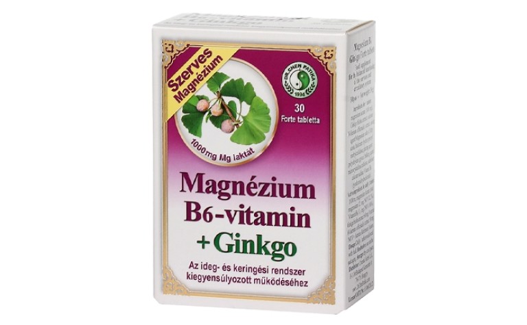 Dr. Chen Magnézium B6-vitamin + Ginkgo Forte tabletta 30 db