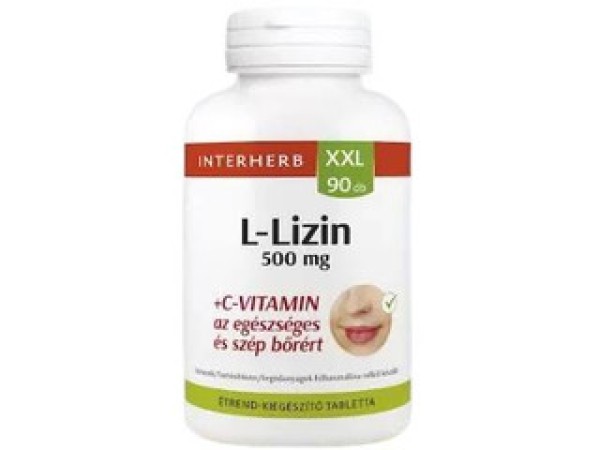 Interherb XXL 90 db L-lizin 500 mg+C-vitamin kapszula