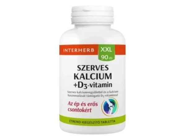 Interherb XXL 90 db Szerves KALCIUM+D3-vitamin tabletta