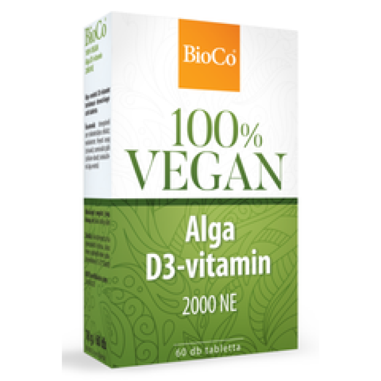 BioCo 100% VEGAN Alga D3 vitamin 2000 NE 60db