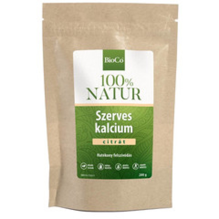 BioCo 100% NATUR Szerves Kalcium tasakos por (citrát) 200g