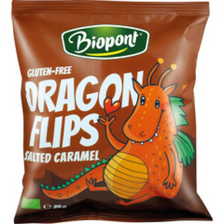 Dragon Flips BIO Kukorica snack (sós-karamellás) 25g