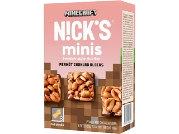 Nicks Minecraft Minis mogyorós csoki (vegán) 8x20 g