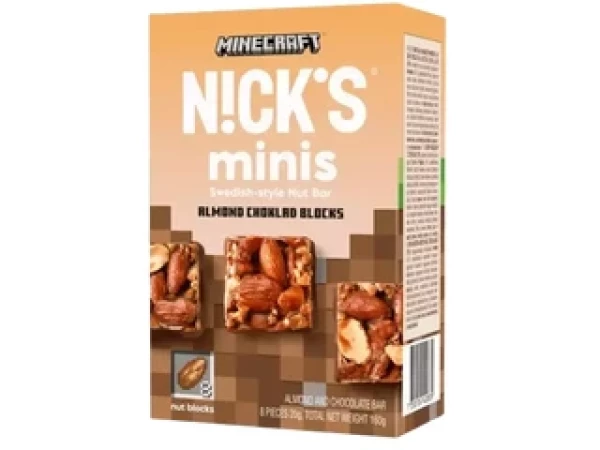 Nicks Minecraft Minis vegán mandula 8 x 20 g