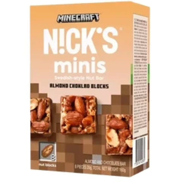 Nicks Minecraft Minis vegán mandula 8 x 20 g