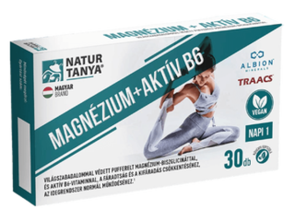NaturTanya Vegán Magnézium + Aktív B6 30db