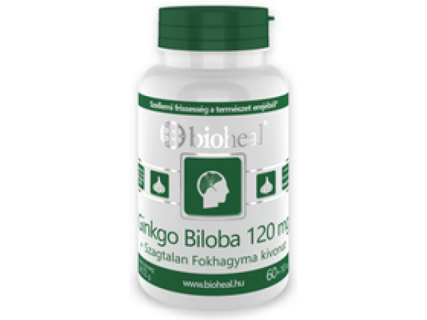 Bioheal Ginkgo Biloba 120 mg szagtalan fokhagyma kivonattal kaps