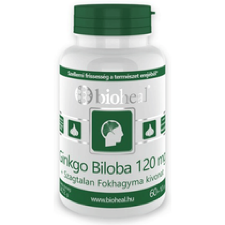 Bioheal Ginkgo Biloba 120 mg szagtalan fokhagyma kivonattal kaps