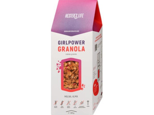 Hesters Life Girlpower Granola - (Málnás) 320 g