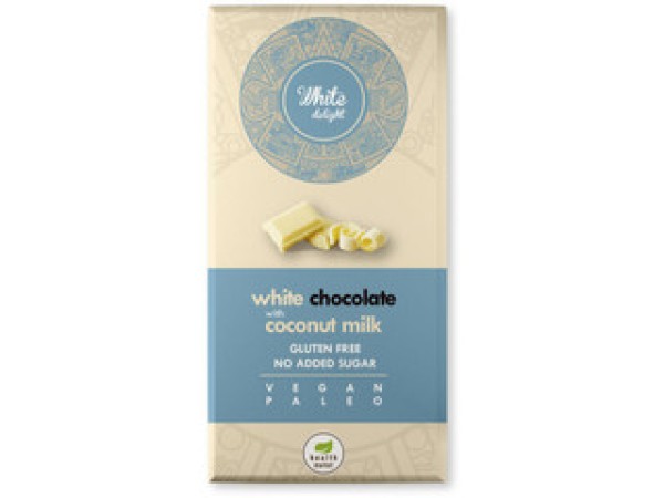 Health Market White Delight  kókusztejes fehércsokoládé 80g