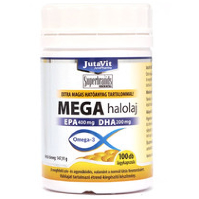 Jutavit Mega Omega-3 halolaj lágykapszula 100 db