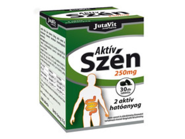 JutaVit Aktív szén tabletta 250 mg 30db