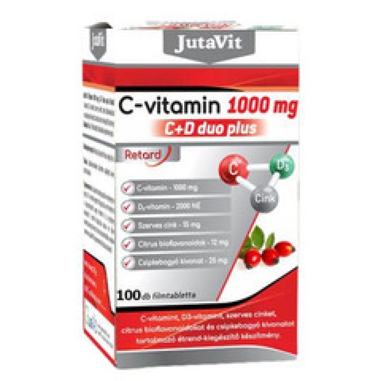 JutaVit C-vitamin 1000mg C+D DUO Plus 100db
