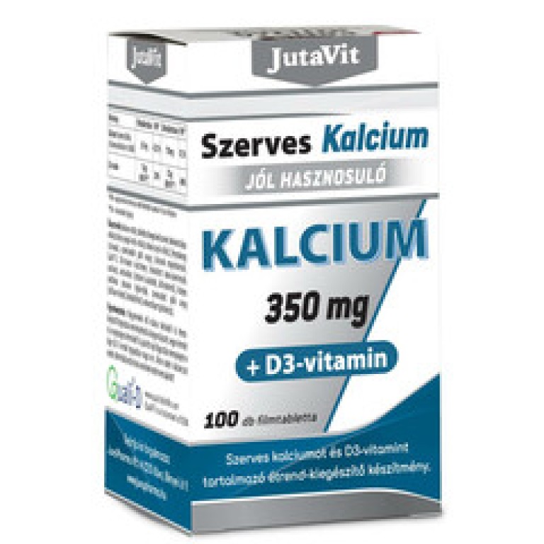 Jutavit Szerves Kalcium 350mg+D3-vitamin tabletta (100db)