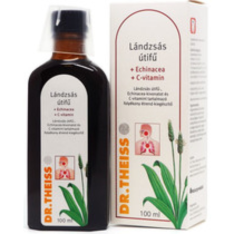 Dr. Theiss lándzsás útifű szirup + echinacea + C-vitamin 100 ml