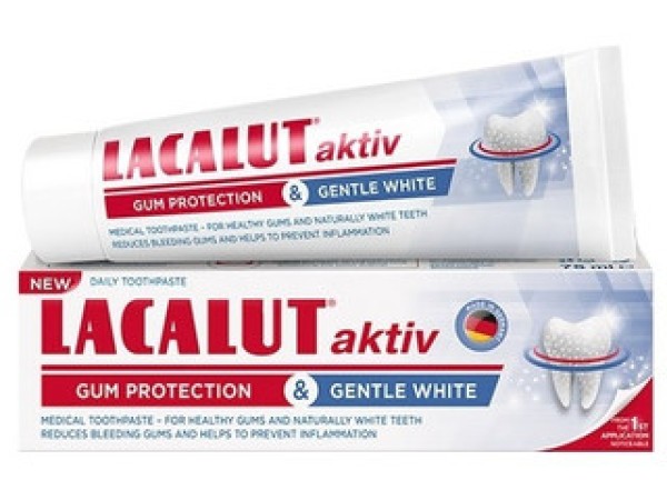 Lacalut aktiv Gentle white & Gum protection fogkrém 75 ml