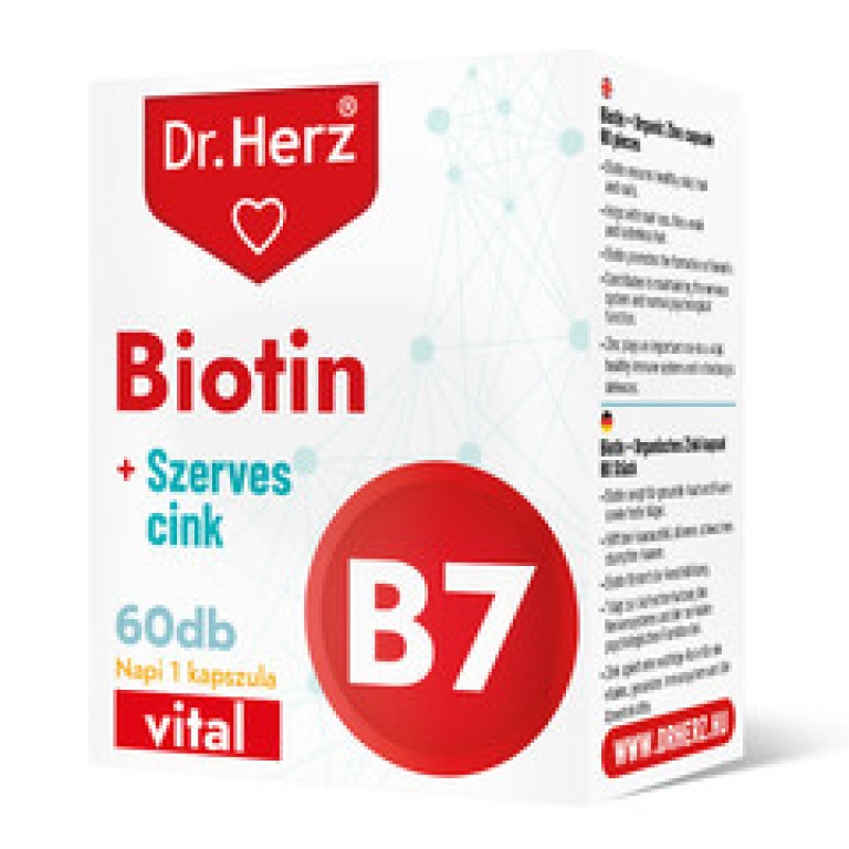 Dr. Herz Biotin + Szerves Cink 60 db kapszula